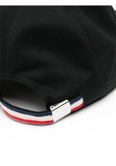 Cappello da Baseball Nero Con Patch Logo In Pelle MONCLER | 091-3B00045 0U082999